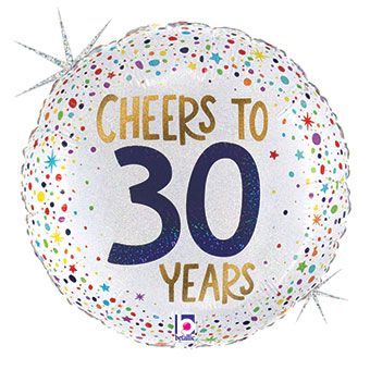30 Years Cheers Balloon - 5-Pack - Image 1