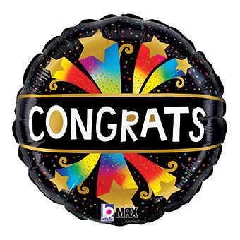Congrats Balloon 18" - 5-Pack - Image 1