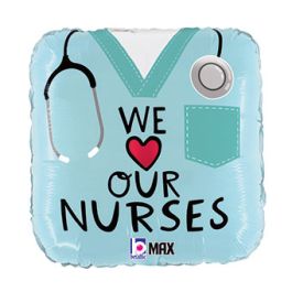 Blue Nurse Foil Balloon 18 Inch - Nurses Appreciation - Image 1