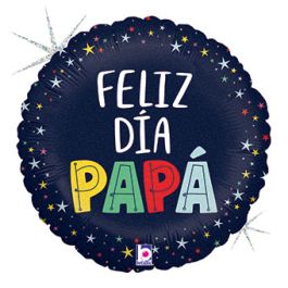 Father's Day Foil Balloon 18 Inch - Stars Blue - Image 1
