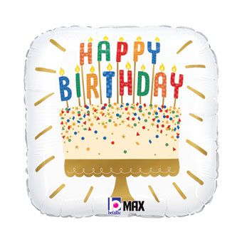 Happy Birthday Cake Balloon - 5-Pack - Image 1