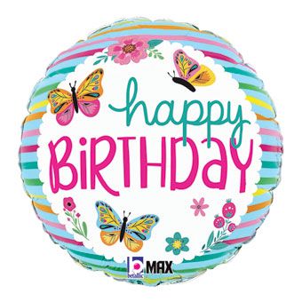 Colorful Butterflies Balloon - 5-Pack - Image 1