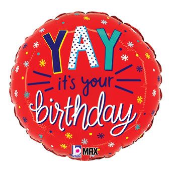 Birthday Balloon 5-Pack - 18 Inch Foil - Image 1