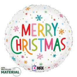 Merry Christmas Foil Balloon 18 Inch - Image 1