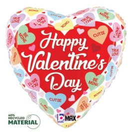 Valentine's Day Heart Balloon 18 Inch Foil - Image 1