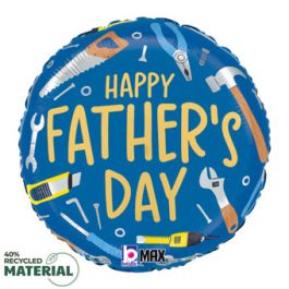 Blue Happy Father's Day Tools Balloon 18 Inch - Image 1