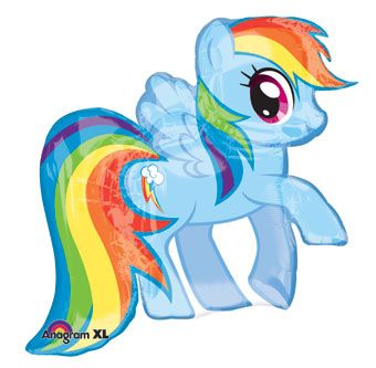 Rainbow Dash Balloons - 3-Pack - Image 1
