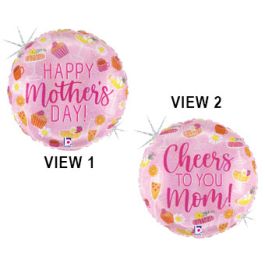 Mother's Day Balloon 18 Inch Round Foil - 5-Pack - Image 1