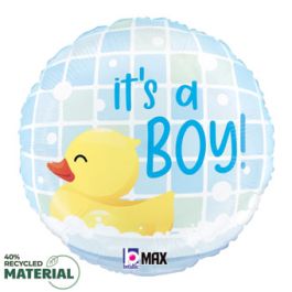 Blue Foil Balloon 18 Inch - It's A Boy Baby Shower - Image 1