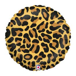 Leopard Spot Foil Balloon 18 Inch - Black & Gold Pattern - Image 1