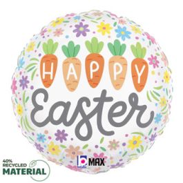 Happy Easter Carrot Foil Balloon 18 Inch - Spring Decor - Image 1