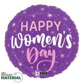 Purple Happy Women's Day Foil Balloon 18 Inch - Image 1