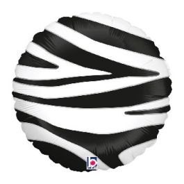 Zebra Stripes Foil Balloon 18 Inch - Image 1