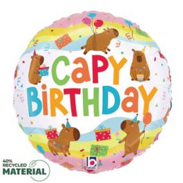 Capybara Balloon 18 Inch Foil - Happy Birthday - Image 1