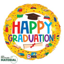 Happy Graduation Balloon 18 Inch - 5-Pack - Image 1