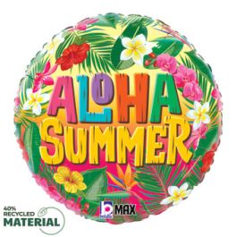 Aloha Summer Foil Balloon 18 Inch - Tropical Party Decoration - Image 1
