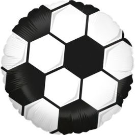 Soccer Ball Foil Balloon 18 Inch - White & Black - Image 1