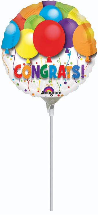 Congrats Balloons - 5-Pack - Image 1