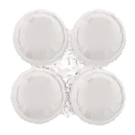 White Foil Balloon Small Round - Party Supplies - Image 1