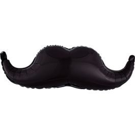 Black Mustache Foil Balloon 35 Inch - Image 1