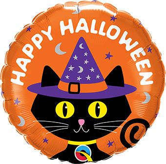 Halloween Black Cat Balloon - 5-Pack - Image 1