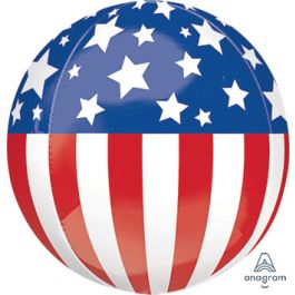 Patriotic American Flag Balloon 16 Inch Foil - Image 1
