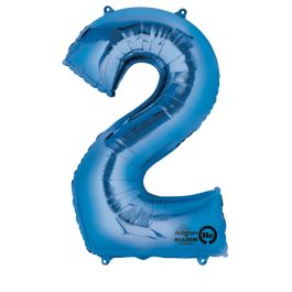 Blue Number 2 Foil Balloon 33 Inch - Image 1