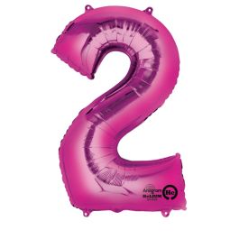 Pink Number 2 Foil Balloon 33 Inch - Image 1