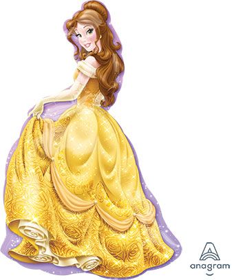 Princess Belle Balloons - 3-Pack - Image 1