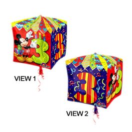 Mickey Mouse Age 3 Foil Balloon - Birthday Decoration - Image 1