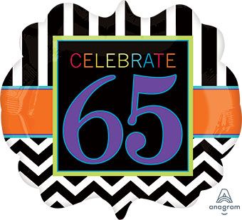65th Birthday Balloon - 3-Pack - Image 1