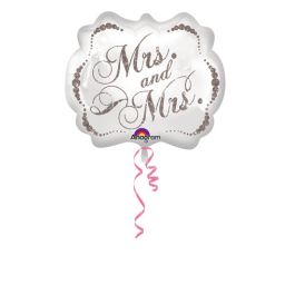 Mrs. & Mrs. Foil Balloon 25 Inch - 1 Pack - Image 1