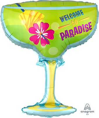 Welcome to Paradise Margarita Glass Balloon - 3-Pack - Image 1