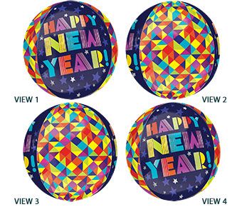 Happy New Year Balloons - 5-Pack - Image 1