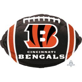 Cincinnati Bengals Football Foil Balloon 18 Inch - Image 1
