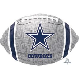 Football Balloon 18 Inch Dallas Cowboys Team Colors Foil - Image 1