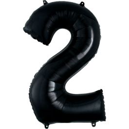 Black Number 2 Foil Balloon 33 Inch - Image 1