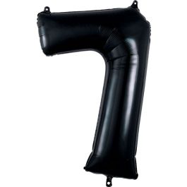 Black Number 7 Foil Balloon 35" - 1 Pack - Image 1