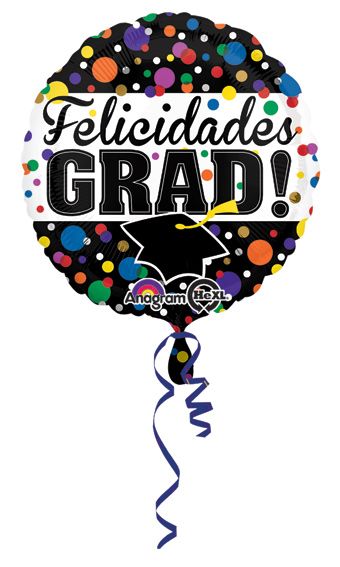 Grad Felicidades Balloons - 5-Pack - Image 1
