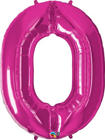 Pink Number 0 Balloon - 3-Pack - Image 1