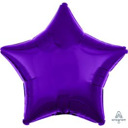 Purple Star Balloon 19 Inch Foil - Single Unit - Image 1