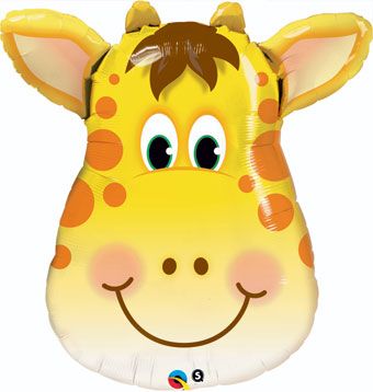 Giraffe Balloon - 3-Pack Jolly Head 32" - Image 1