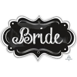 Bride Chalkboard Marquee 27" Foil Balloon - Image 1