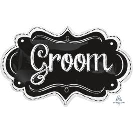 Groom Chalkboard Marquee Sign | 27 Inch Wedding Decor - Image 1