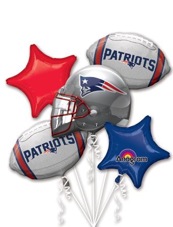 New England Patriots Football Balloon Bouquet - Image 1