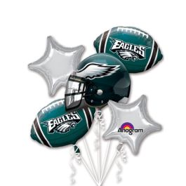 Philadelphia Eagles Football Bouquet Foil Balloon Display - Image 1