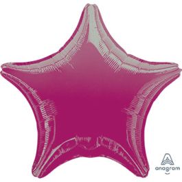 Fuchsia Star Foil Balloon 19 Inch - Image 1