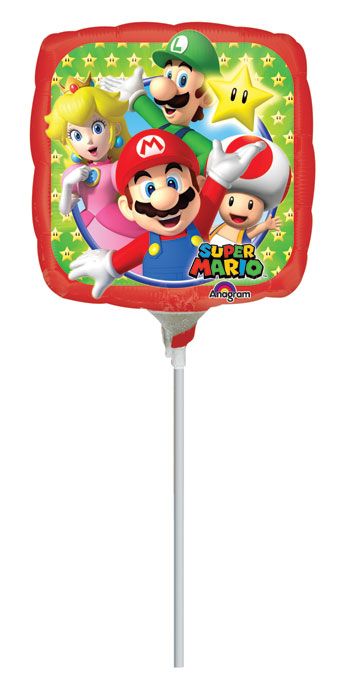 Super Mario Bros. Mario, Luigi, Peach, Toad Air-Fill Balloon - Image 1