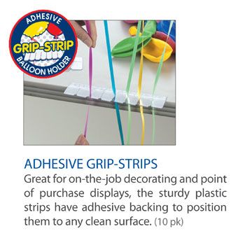 Adhesive Grip-Strip Balloon Holder - 10 PK - Image 1