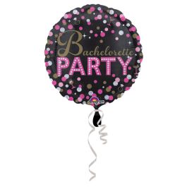 Bachelorette Party Foil Balloon 28 Inch - Black & Pink - Image 1
